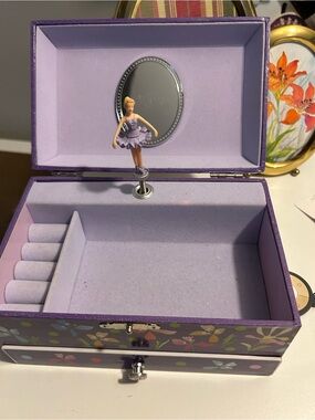 Purple Ballerina Jewelry Music Box - Kids Home Storage